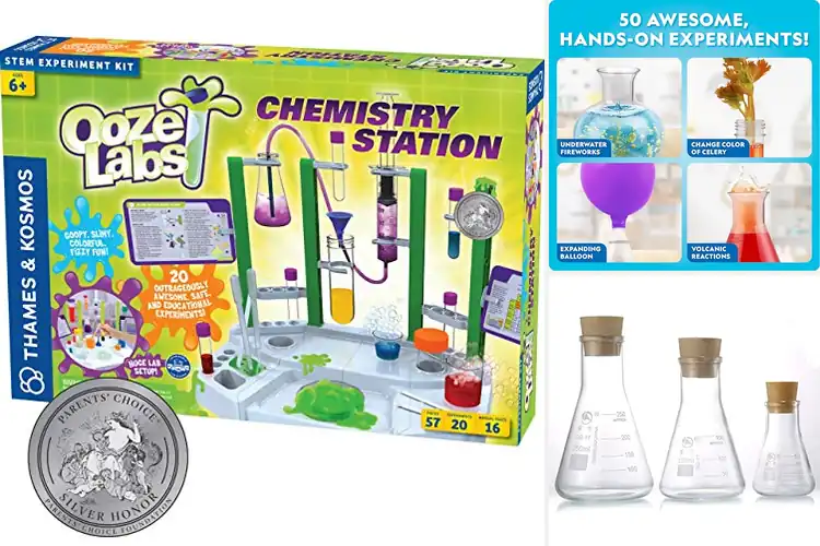 Detailed view of best chemistry experiment equipment