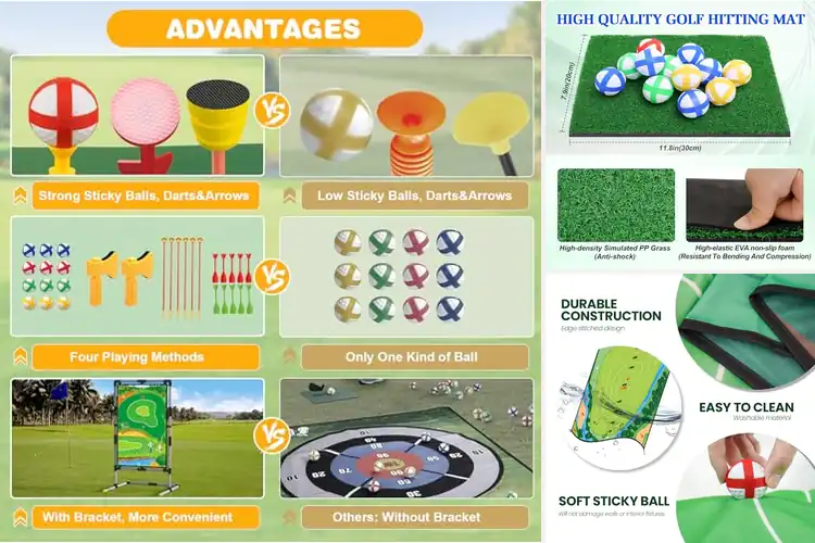 Detailed view of Best Double-Sided Golf Mats