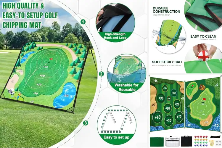 Detailed view of Best Double Sided Golf Practice Mats
