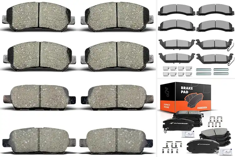 Detailed view of Best Front Rear Brake Pads Set