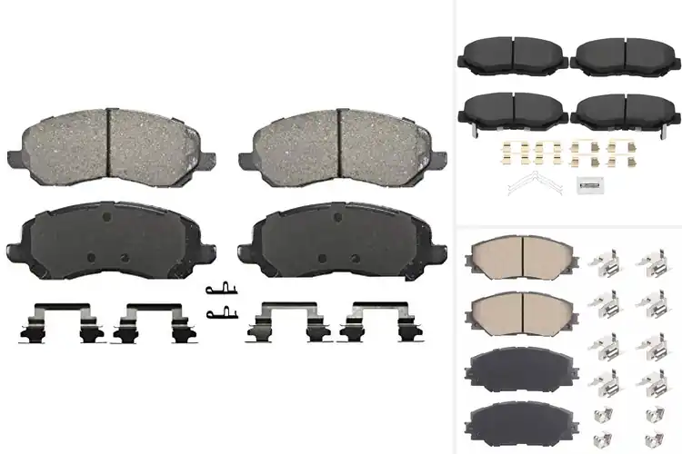 Detailed view of Best Low Noise Friction Ceramic Brake Pads Grooved