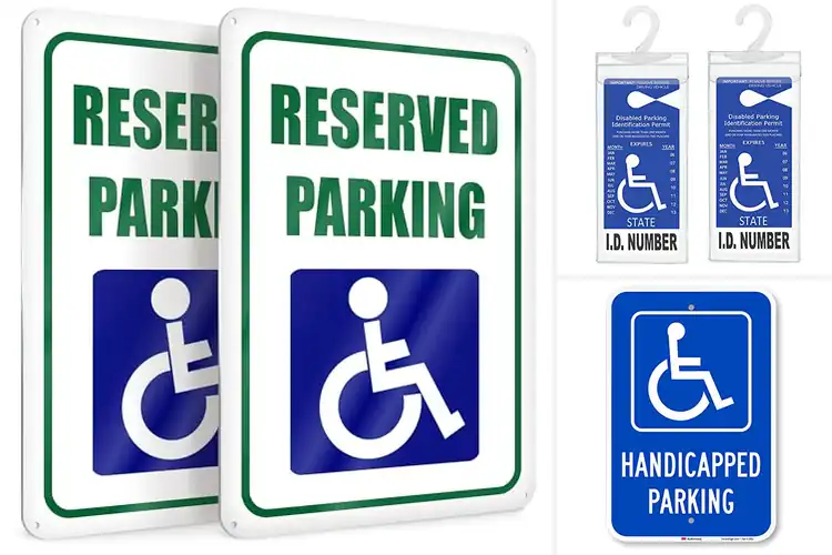 Detailed view of Best Protection For Disabled Parking Signs
