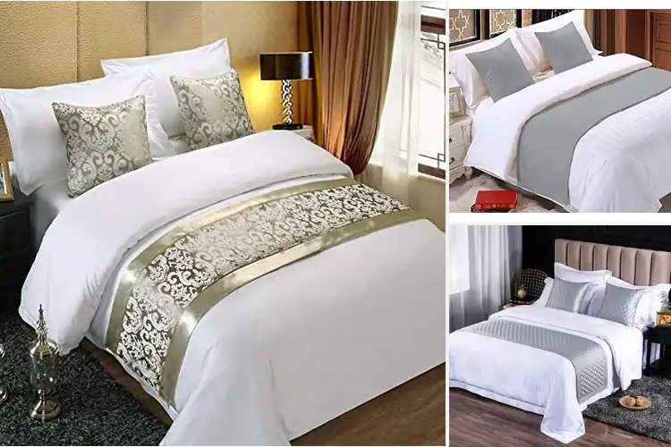 Detailed view of Best Silver Bed Runner Decor