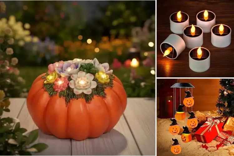 Detailed view of Best Solar Powered Pumpkin Lights