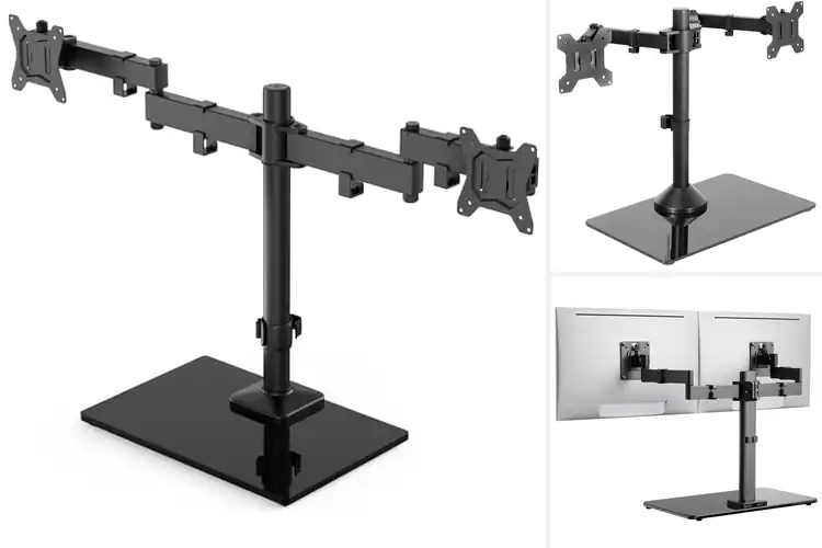 Detailed view of Best Tempered Glass Base Monitor Stand