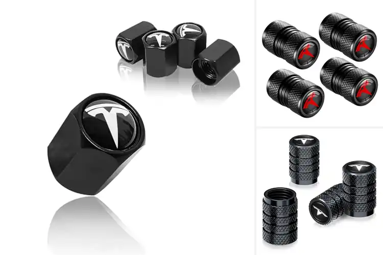 Detailed view of Best Tesla Valve Stem Caps