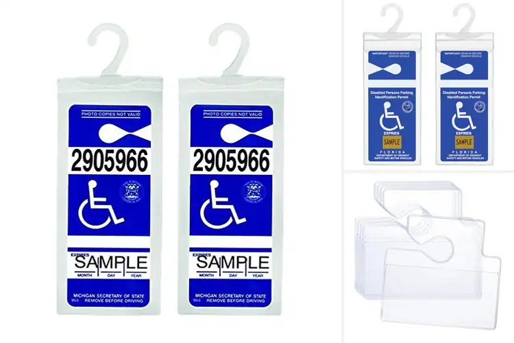Detailed view of Best Transparent Parking Placard Holders